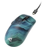 Sharkoon SGM25W, Souris gaming Turquoise/Bleu, 12 000 dpi, LED RGB