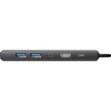 Sitecom 6-En-1 USB-C Power Delivery GEN2 Multiport Adapter, Station d'accueil Gris