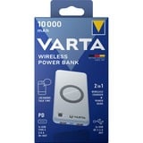 VARTA Wireless Powerbank 10.000 mAh, Batterie portable Blanc, Qi, Power Delivery, Quick Charge 3.0