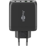goobay 68W GaN USB-C PD Multiport Quick Charger Noir, 2x USB-C, 2x USB-A