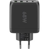 goobay 68W GaN USB-C PD Multiport Quick Charger, Chargeur Noir