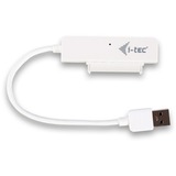 i-tec MySafe USB 3.0 Easy, Boîtier disque dur Blanc/transparent