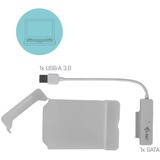 i-tec MySafe USB 3.0 Easy, Boîtier disque dur Blanc/transparent