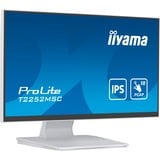 iiyama ProLite T2252MSC-W2 21" Moniteur tactile  Blanc, Touch, HDMI, DisplayPort, Audio, USB 3.0