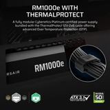 Corsair RM1000e (3rd Gen) alimentation modulaire 1000 watt Noir, 1x 12V-2x6, 4x PCIe