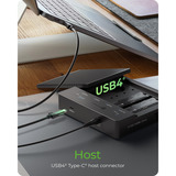 ICY BOX Duplicateur USB4® 4 baies IB-4013MCL-C4 (clonage 1:3), Station d'accueil Noir