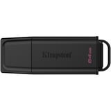 Kingston DataTraveler Exodia 64 GB, Clé USB Noir, 64 Go, USB Type-A, 3.2 Gen 1 (3.1 Gen 1), Casquette, 8,96 g, Noir