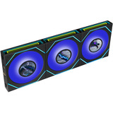 Lian Li UNI FAN SL-INF LCD FLEX 120 Reverse ventilateurs de boîtier RGB  Noir, 3 pièces, 120 x 124 x 28 mm, PWM, contrôleur inclus