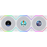 Lian Li UNI FAN TL LCD FLEX ventilateurs de boîtier RGB  Blanc, 3 pièces, 124 x 120 x 28 mm, PWM