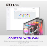 NZXT F360 RGB ventilateurs de boîtier Blanc, 3 pièces, 360 x 120 x 25 mm, PWM