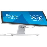 iiyama ProLite T2452MSC-W1 24" Moniteur  Blanc/Noir, Touch, HDMI, DisplayPort, USB, Audio