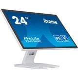 iiyama ProLite T2452MSC-W1 24" Moniteur  Blanc/Noir, Touch, HDMI, DisplayPort, USB, Audio