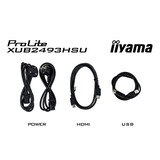 iiyama ProLite XUB2493HSU-B7 24" Moniteur  Noir (Mat), 100 Hz, HDMI, DisplayPort, USB, Audio, Adaptive Sync