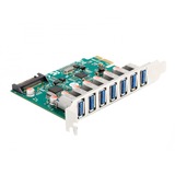 Carte PCI Express x1 vers 7 x USB externe 5 Gbps type A, Contrôleur USB