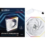 Lian Li UNI FAN TL 120 Reverse Blade Wireless Single Pack, Ventilateur de boîtier Blanc, 4 broches PWM