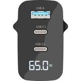 Sitecom 65W GaN Power Delivery chargeur mural avec affichage LED Noir
