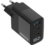 Sitecom 65W GaN Power Delivery chargeur mural avec affichage LED Noir