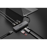 Sitecom 8 en 1 USB-C Power Delivery Multiport Adapteur, Station d'accueil Gris