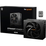 be quiet! Straight Power 12 Platinum alimentation  modulaire 850 watt Noir, 1x 12V-2x6, 4x PCIe, 80 Plus Platinium, 850 W, 100 - 240 V, 920 W, 50/60 Hz, 10/5 A, 150 W