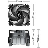 ARCTIC Alpine 17 CO Refroidisseur CPU Noir, Connecteur de ventilateur PWM à 4 broches