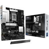 ASRock B860 ROCK WIFI 7 carte mère socket 1851 Noir/Argent, Socket 1851, DDR5, RAID, 2.5Gb-LAN, Wi-Fi 7, BT, Sound, ATX
