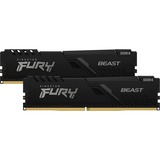 Kingston FURY 16 Go DDR4-2666 Kit, Mémoire vive Noir, KF426C16BBK2/16, Beast, XMP