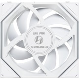 Lian Li UNI FAN TL120 LCD Reverse Blade Wireless Triple Pack, Ventilateur de boîtier Blanc, 4 broches PWM + 1x 9 broches USB, contrôleur inclus