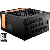 MSI MEG Ai1300P PCIE5 alimentation  modulaire 1300 watt Noir, 1x 12V-2x6, 8x PCIe, 1300 W, 100 - 240 V, 50 - 60 Hz, 10 A, 5 A, Actif