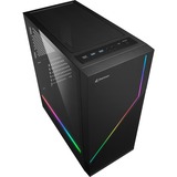 Sharkoon RGB FLOW boîtier midi tower Noir | 3x USB-A | RGB | Window