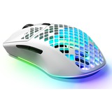 SteelSeries Aerox 3 Wireless Snow 2022, Souris gaming Blanc, 18.000 dpi, LED RGB