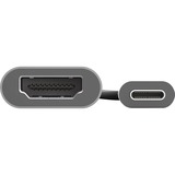 Trust Dalyx USB-C > HDMI, Adaptateur Argent/Noir, 0,2 mètres