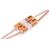 Wago Borne à leviers Inline - Serie 221 - 2x4 mm², Connexion Transparent/Orange, 60 pièces