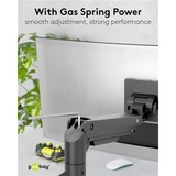 goobay Single Monitor Mount Gaming, 17 à 49, Support de moniteur Noir