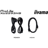 iiyama ProLite XU2293HS-B6 21.5" Moniteur Noir (Mat), 1x DisplayPort, 1x HDMI