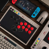 8BitDo 8BitDo Arcade Controller NSW/PC, Manette de jeu Gris/Rouge