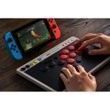 8BitDo Arcade Controller NSW/PC, Manette de jeu Gris/Rouge, 2,4 GHz / Bluetooth / USB, Nintendo Switch, PC