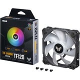 ASUS TUF Gaming TF120 ARGB ventilateur de boîtier Noir, 120 x 120 x 25 mm, Refroidisseur d'air, 12 cm, 250 tr/min, 1900 tr/min, Noir