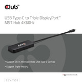 Club 3D CSV-1553, HUB Noir