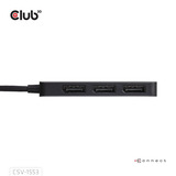 Club 3D USB-C vers Triple DisplayPort MST Hub Noir, 3x DisplayPort, 4K60Hz, DP 2.1 AltMode