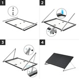 EcoFlow 50'' Tilt Mount Bracket, Support Noir/Argent, pour ECOFLOW 400W