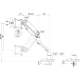 Neomounts DS70S-950BL1, Support de moniteur Noir