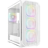 Sharkoon AK5M RGB boîtier midi tower Blanc | 2x USB-A | 1x USB-C | RGB | Verre Trempé