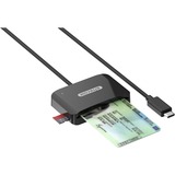 Sitecom USB-C ID Card Reader, Lecteur de carte Noir