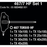 Wera 467/7 TORX HF set 1 tournevis Phillips + rack, 7 pièces Noir/Vert, avec fonction de maintien