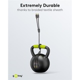 goobay Plus Stereo Cinch, Câble Noir/Argent