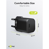 goobay  Chargeur rapide USB-C PD GaN Nano (20 W) Noir, 1x USB-C, Power Delivery 3.0
