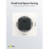 goobay  Chargeur rapide USB-C PD GaN Nano (20 W) Noir, 1x USB-C, Power Delivery 3.0