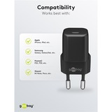 goobay  Chargeur rapide USB-C PD GaN Nano (20 W) Noir, 1x USB-C, Power Delivery 3.0