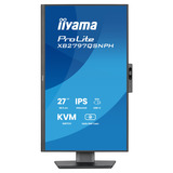 iiyama ProLite XB2797QSNPH-B1 27" Moniteur Noir, 1x DisplayPort, 1x HDMI, 3x USB-C, 2x USB-A, 1x RJ-45, Webcam