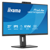 iiyama ProLite XB2797QSNPH-B1 27" Moniteur Noir, 1x DisplayPort, 1x HDMI, 3x USB-C, 2x USB-A, 1x RJ-45, Webcam